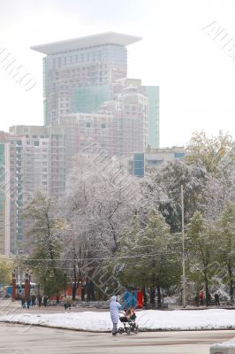 Winter came to town