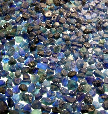 Sapphire corundum placer