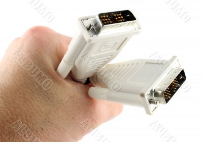 19 Pin D Computer Cable held in the Hand 2
