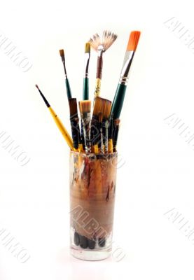 PaintBrushes on a white Background