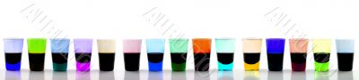 Long Line of Drinking Glasses