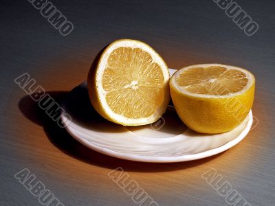 orange on a dish