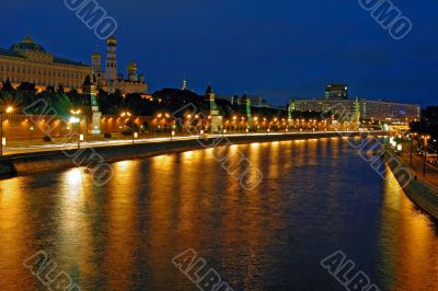 nightly landscape of Moscow