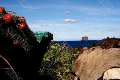 Fishing Net on the back of the island