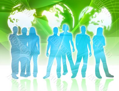 textures style of people silhouettes
