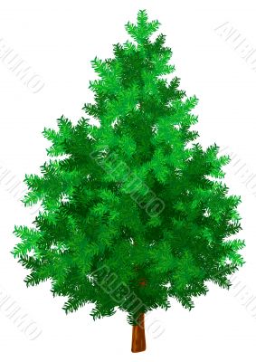 New year tree green isolated