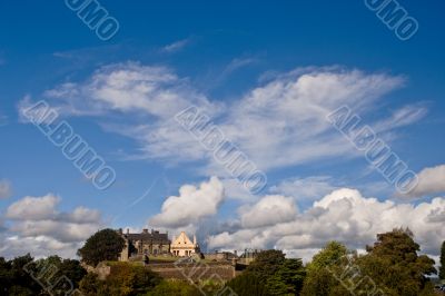 Stirling castle under a cloudy sky