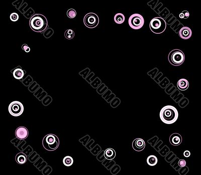 Circles on Black Background