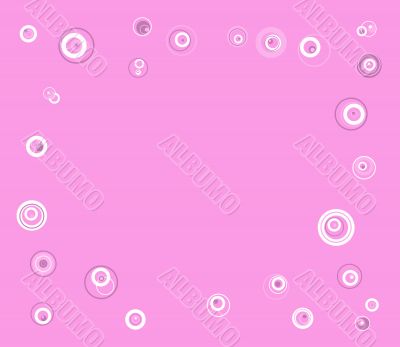 Pink and White Circles Background