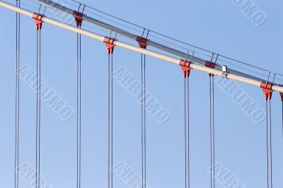suspended bridge cables