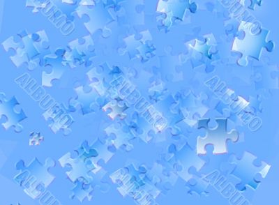 Abstraction background with puzzles