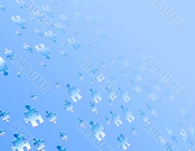 Abstraction background with puzzles