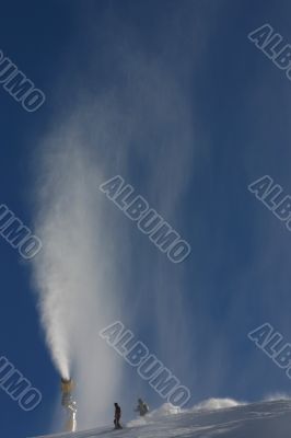 Snow gun at the slope