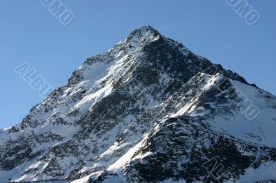 Single snowy peak