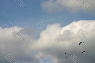Three parachutes