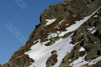 Snow and stones