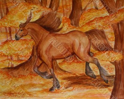 autumn horse