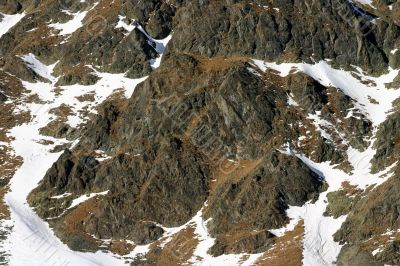 Snow in the mountains