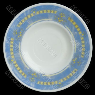 Saucer with a blue border