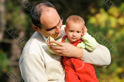 portrait of father and son