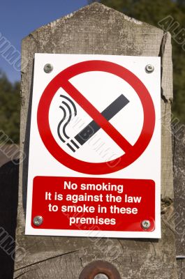No Smoking sign