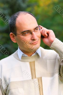 young man on mobile phone