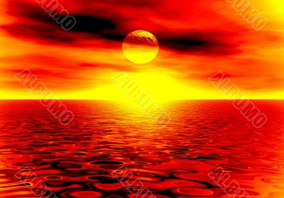 Sunset. Illustration