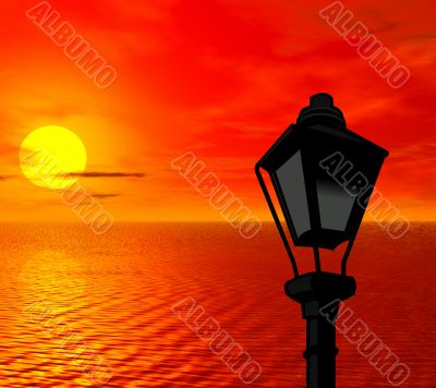 Sunset.
