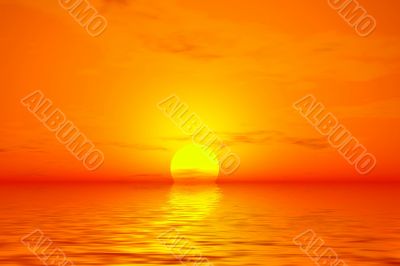 Sunset.