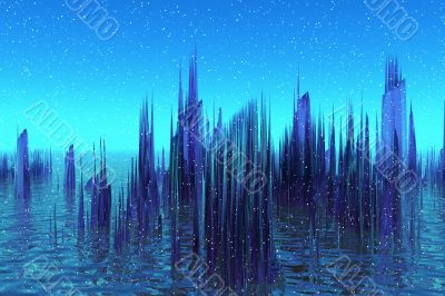 Blue landscape