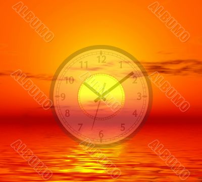 Sunset.