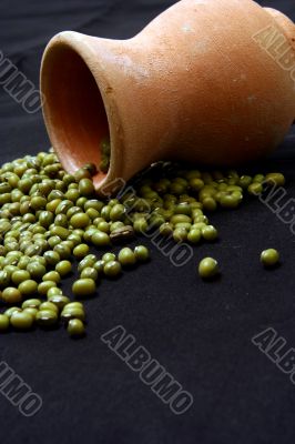 split peas at terracotta jug