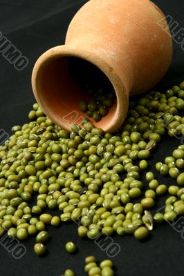 split peas at terracotta jug