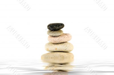 Zen stone reflection