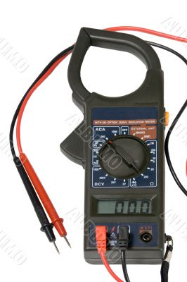 multimeter isolated on a white background