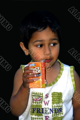 Enjoying juice