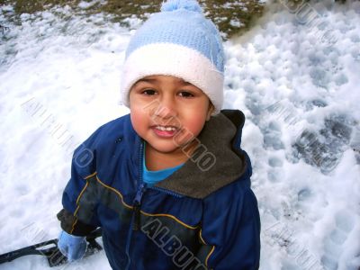 Enjoying snow