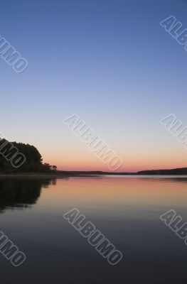Sunset over a Lake