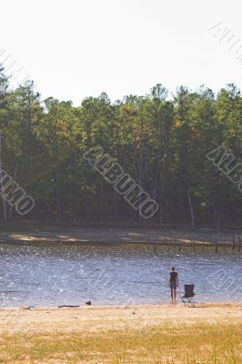 Woman at Lake