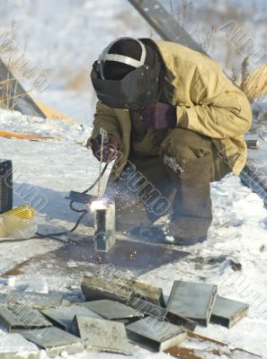 Welding worker