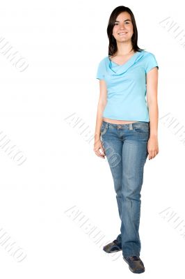 casual girl standing - full body