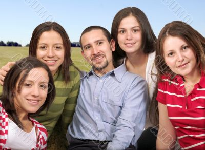 happy friends outdoors