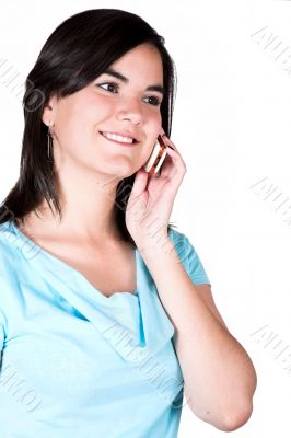 beautiful girl on the phone