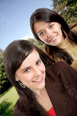 happy friends outdoors