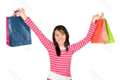 beautiful girl shopping