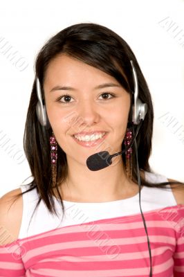 Beautiful Customer Support Girl