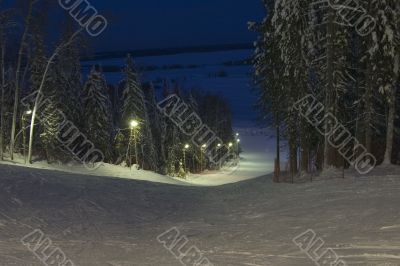 mountain-skier slope