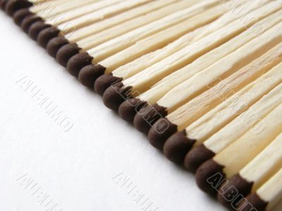 Matches triangle on white background