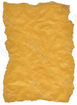 torn out wrapping paper on white