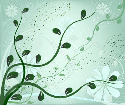 Floral background vector